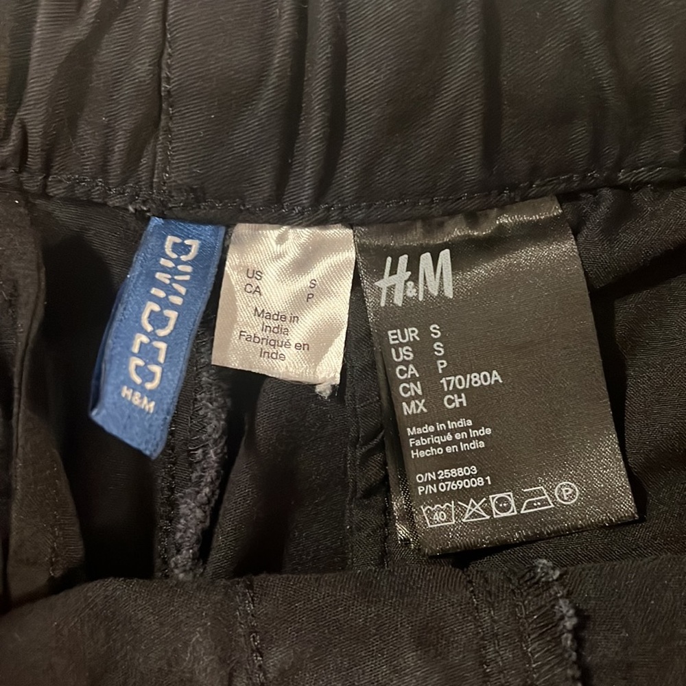 H&M Mens Black Jogger Pants Small - Picture 3 of 5